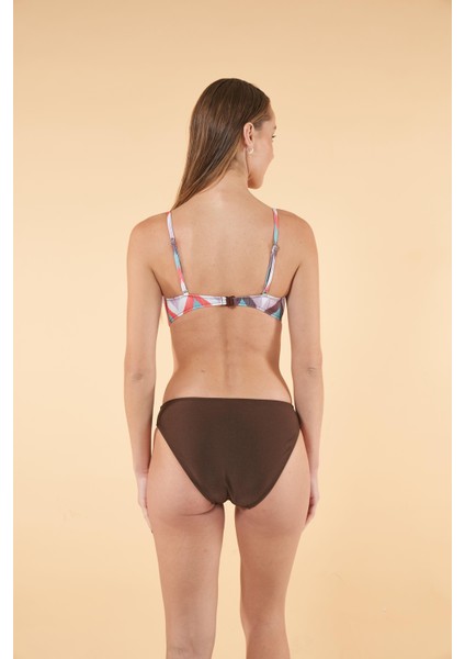 Desenli Emprime Kaplı Bikini Takımı - Kahverengi fiyatları