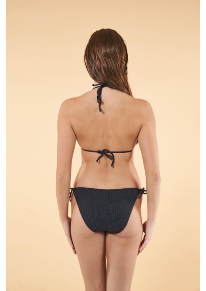Dokulu Üçgen Ipli Bikini Takımı - Lacivert fiyatları