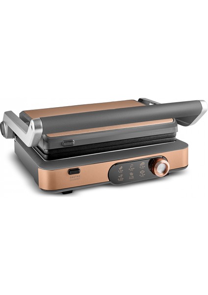 Gastro Gourmet Izgara Ve Tost Makinesi Galactic Bronze 2000 W 6 Dilim Kapasiteli