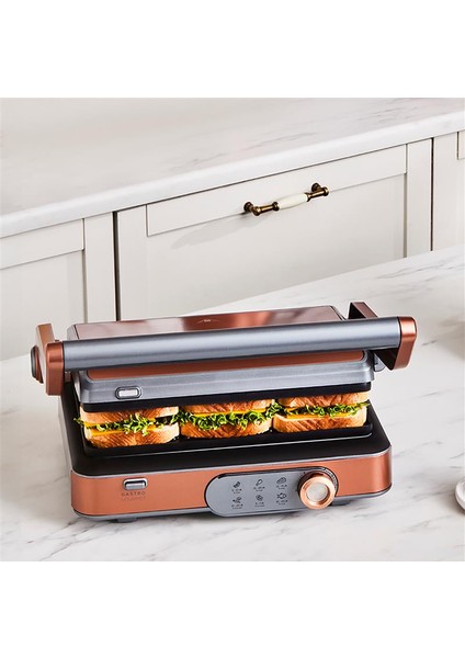 Gastro Gourmet Izgara Ve Tost Makinesi Galactic Bronze 2000 W 6 Dilim Kapasiteli fiyatları