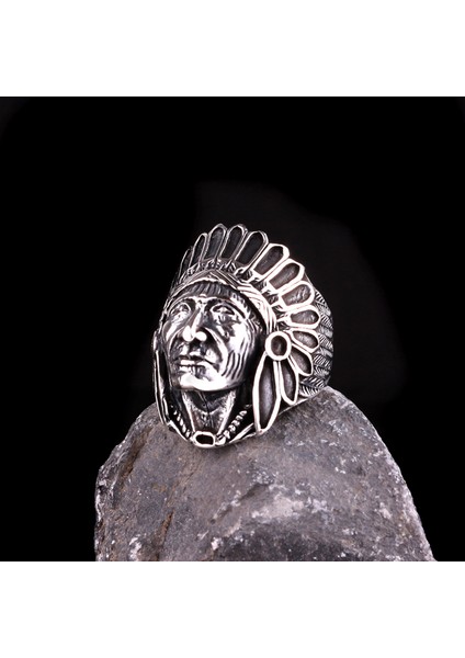 Kızıldereli Motifli 925 Ayar Gümüş Erkek Yüzük fırsatları