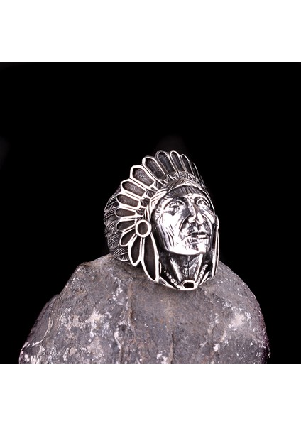 Kızıldereli Motifli 925 Ayar Gümüş Erkek Yüzük indirimleri