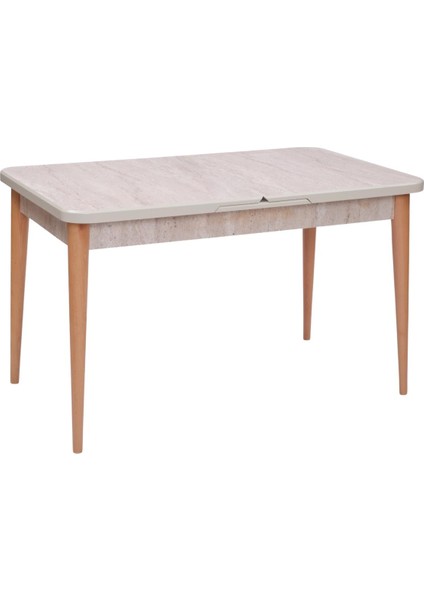 Göksu Traverten Boyalı Mdf Mutfak Masa Takımı 80 x 130