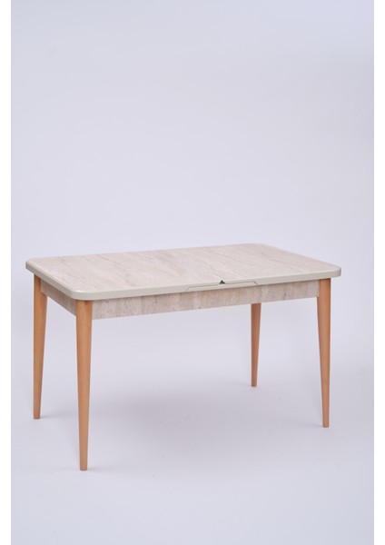 Göksu Traverten Boyalı Mdf Mutfak Masa Takımı 80 x 130