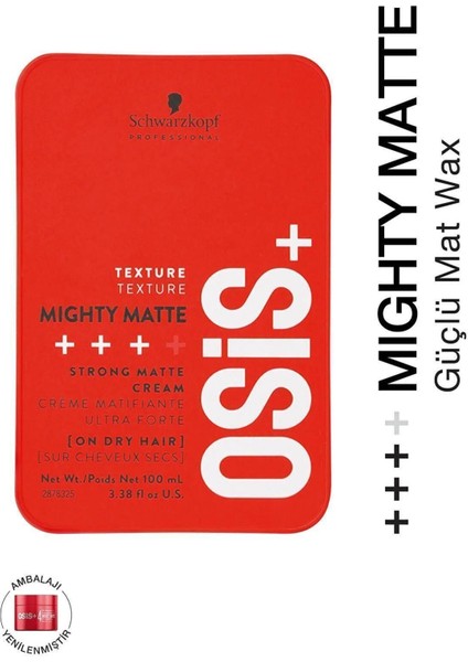 Mighty Matte Güçlü Tutucu Saç Şekillendirici Mat Wax 100 ml