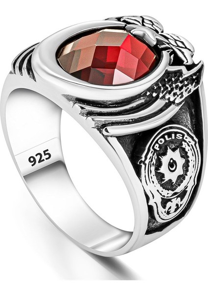 Polis Armalı Zirkon Taşlı Gümüş Yüzük indirimleri