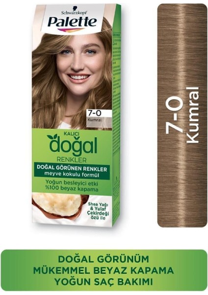 Schwarzkopf Palette Kalıcı Doğal Renkler 7-0 Kumral Saç Boyası – Uzun Süre Canlı ve Parlak Renk Koruması