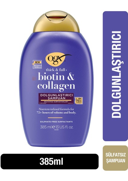 Biotin & Kolajen Sülfatsız Şampuan 385 ml