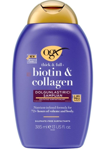 Biotin & Kolajen Sülfatsız Şampuan 385 ml fiyatları