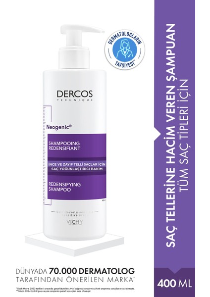 Dercos Neogenic Yoğunlaştırıcı Şampuan 400 ml modelleri