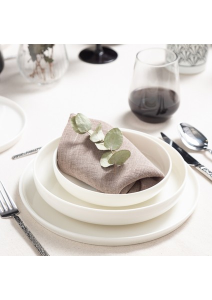 Ephesus Whıte Çukur Tabak Seti 22CM - 6lı