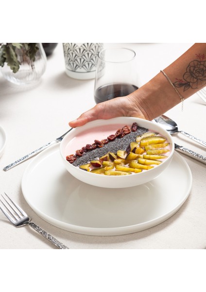 Ephesus Whıte Çukur Tabak Seti 22CM - 6lı