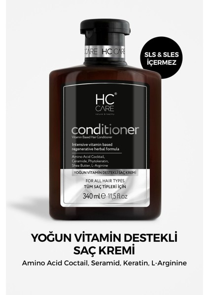 Yoğun Vitamin Destekli Saç Kremi - 340 ml Yıpranmış Saçlar İçin Amino Asit ve Shea Yağı ile Yoğun Bakım modelleri