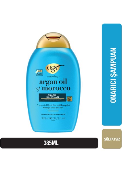 Extra Güçlü Morocco Argan Oil Morrocco Sülfatsız Şampuanı 385 ml