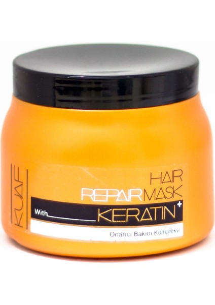 Saç Bakım Kremi - Güçlendirici ve Onarıcı Keratin Maskesi, 500 ml, Tüm Saç Tipleri için Hidrolize Keratin ile Sağlıklı ve Parlak Görünüm