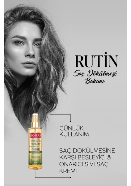 Botanical Oils Argan Yağlı Sprey Sıvı Saç Kremi 200 ml - Bitkisel İçerikli Günlük Saç Bakımı, Onarıcı ve Parlaklık Veren