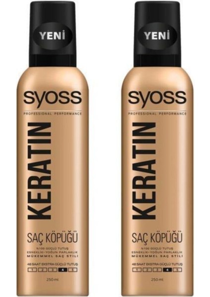 Keratin Köpük 250 ml - 2 Adet - Saç Onarıcı ve Besleyici