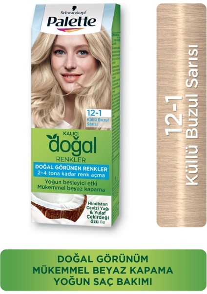 Kalıcı Doğal Renkler 12-1 Küllü Buzul Sarısı