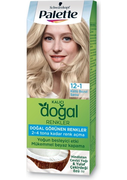 Kalıcı Doğal Renkler 12-1 Küllü Buzul Sarısı fiyatları