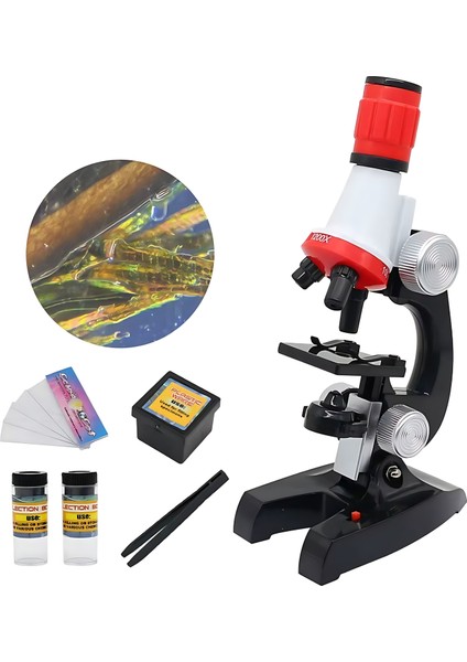 Moleküler Biyolojik Çoçuk Eğitici Mikroskop Kiti LED Işıklı Zoom 100X 400X 1000X 1200X fiyatları