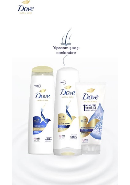 Ultra Care Saç Bakım Kremi Yıpranmış Saçlar İçin 350 ml x 3