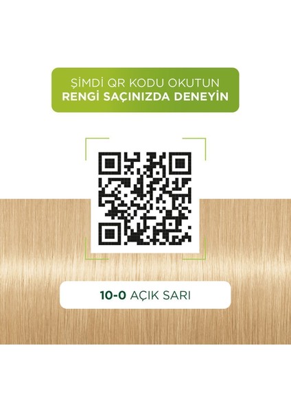 Kalıcı Doğal Renkler 10-0 Açık Sarı fiyatları