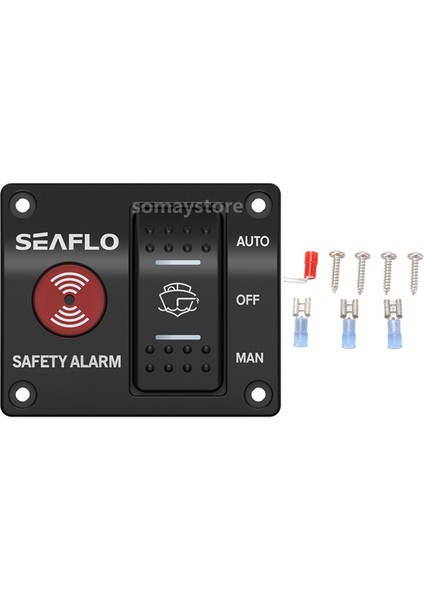 Marine Sintine Pompası Kontrol Paneli Alarmlı 63X73MM Seaflo