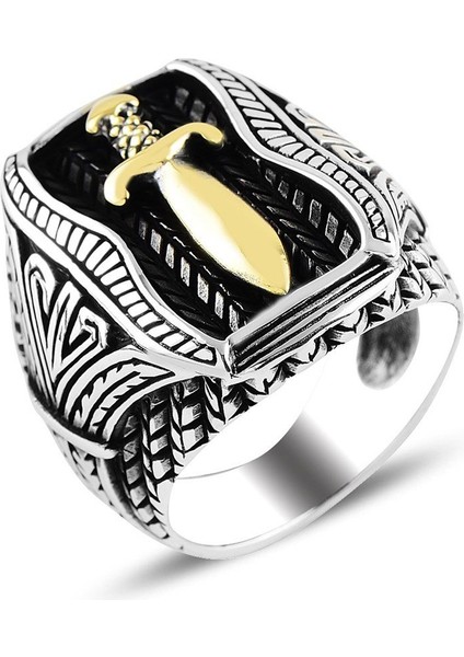 925 Ayar Gümüş Sword Motifli Yüzük