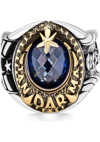 Ay Yıldız Işlemeli Jandarma Gümüş Yüzük fiyatları