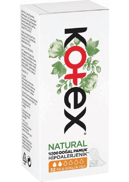 Natural Ince Günlük Ped 32'li Kategori: Hijyenik Ped