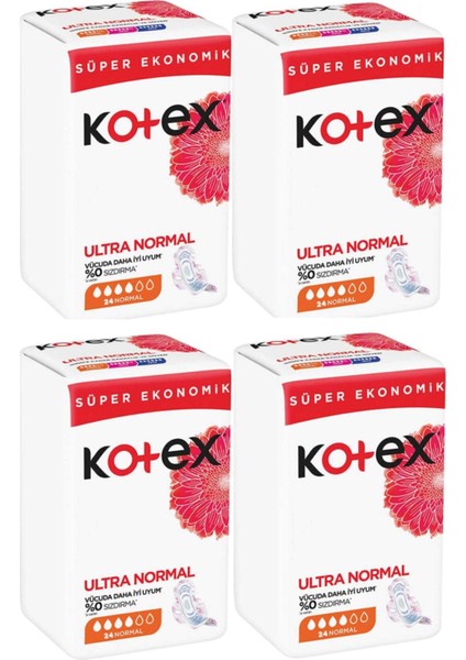 Ultra Hijyenik Ped Normal 24'lü 4 Adet