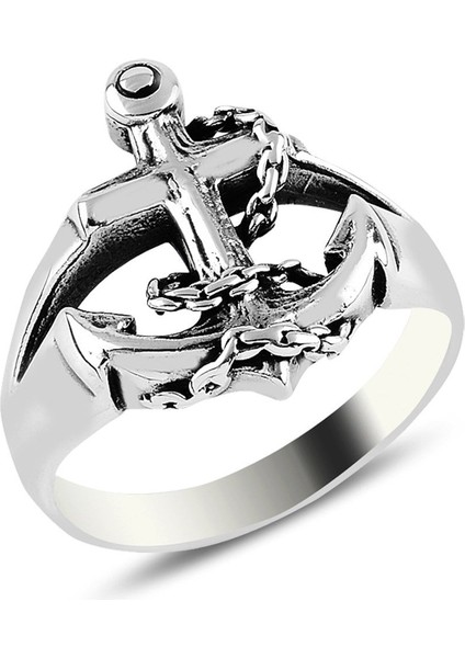 Çapa Gümüş Erkek Yüzük