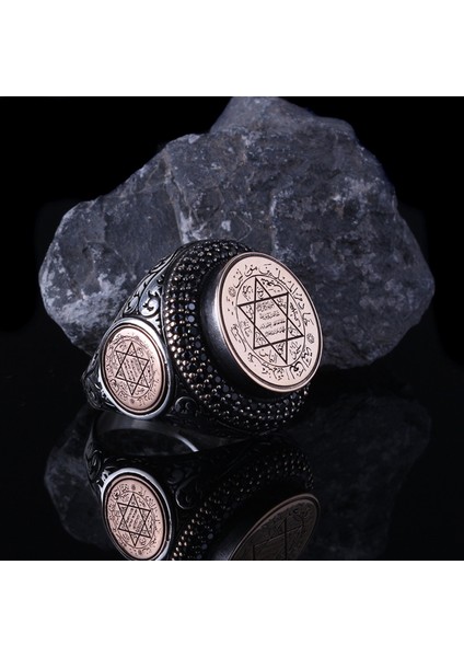 Mührü Süleyman Motifli 925 Ayar Gümüş Yüzük fiyatları