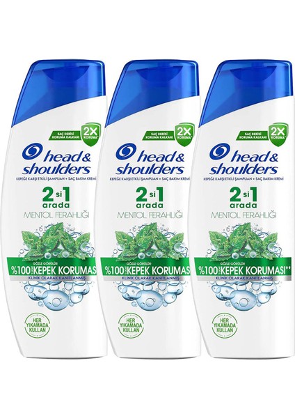 Mentol Ferahlığı 2in1 Şampuan 330 ml x 3 fiyatları
