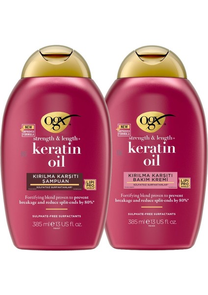 Keratin Oil Shmp + Cond 385 ml