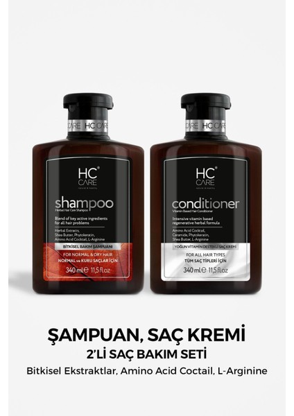 Hc Şampuan Saç Kremi 2'li Set