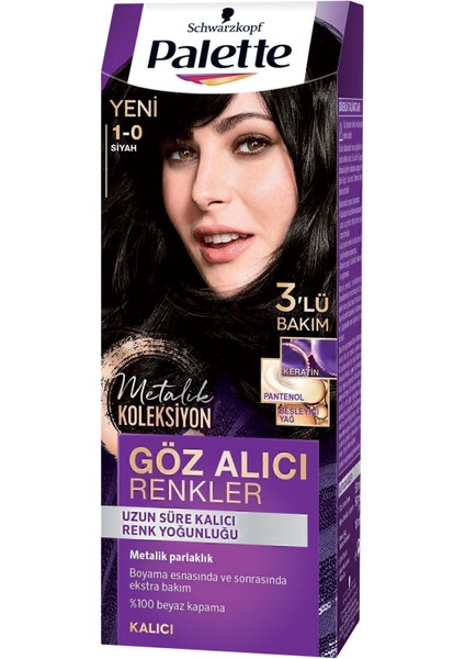 Göz Alıcı Renkler Saç Boyası No: 1.0 Siyah fiyatları