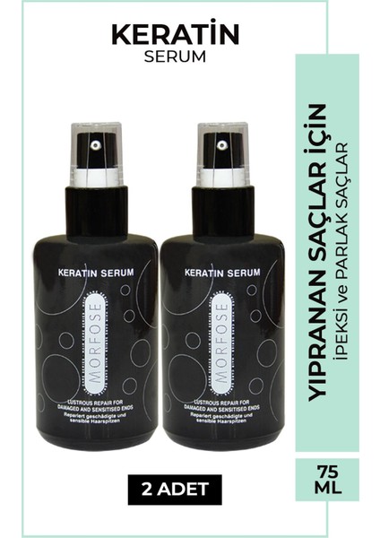 Keratin Saç Serumu Onarıcı ve Besleyici 2×75 ml Profesyonel Tüm Saç Tipleri İçin fiyatları