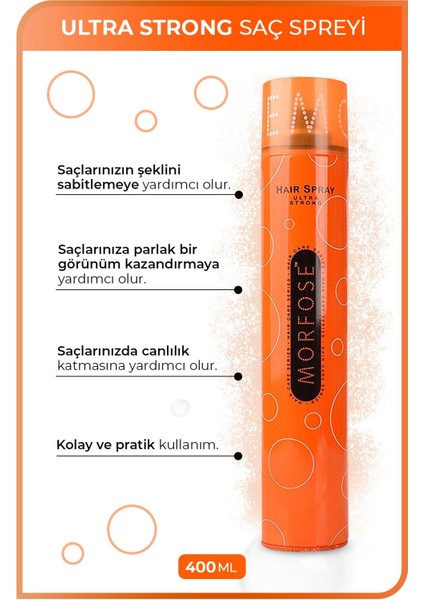 Ultra Strong Saç Spreyi 400 ml 2 Adet - Güçlü Tutuş fiyatları