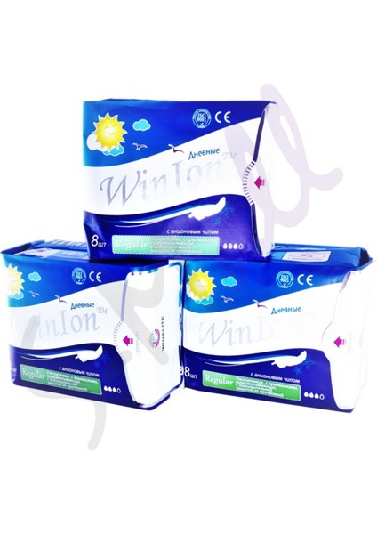 Winalite Winion Negatif İyonlu Hijyenik Ped 3 Adet Ultra İnce ve Emici