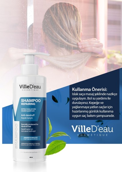 2 Adet Kepekli Kaşıntılı ve Egzamalı Saçlar Için Onarıcı - Arındırıcı ve Besleyici Şampuan 400 ml modelleri