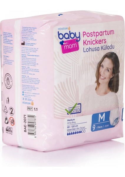 Emici Külot Orta Medium 9 Adet, Lohusa Emici Külot Doğum Sonrası Konforlu Hijyenik ve Sızdırmaz fiyatları