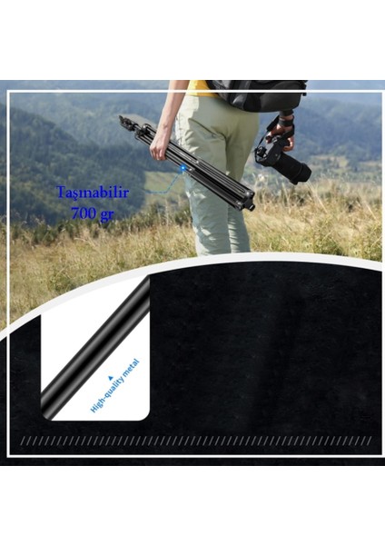 210CM Profesyonel Fotoğraf Makinesi Flash Tripodu- Kamera Tripodu - Projektör Tripodu 1/4'' Vida indirimleri