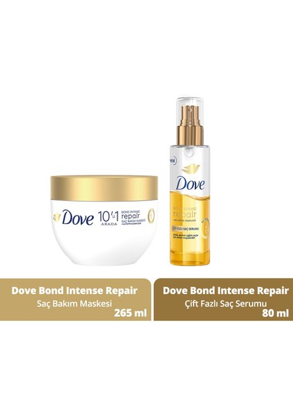 10'u 1 Arada Saç Bakım Maskesi Bond Intense Repair 265 ml + Çift Fazlı Saç Serumu 80 ml