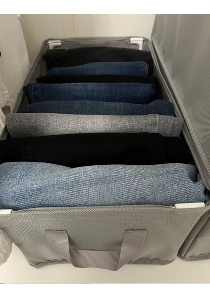 2 Adet 45 x 30 x 20 Dolap Içi Düzenleyici Raf Düzenleyici Saklama Katlanabilir Kıyafet Organizeri