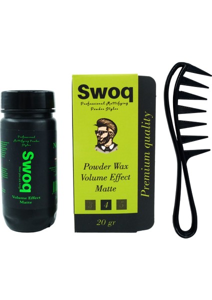 Saç Şekillendirici Pudra Wax No:1 & Şekil Tarağı