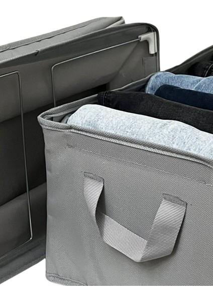 2 Adet 45 x 30 x 20 Dolap Içi Düzenleyici Raf Düzenleyici Saklama Katlanabilir Kıyafet Organizeri