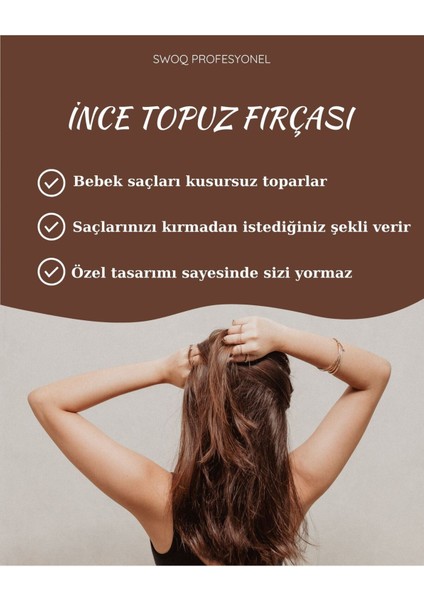 Saç Bakım Seti Kokusuz Pamuk Karışımı Malzemeden Üretilmiş 1 Adet Fırça ve Tarak modelleri