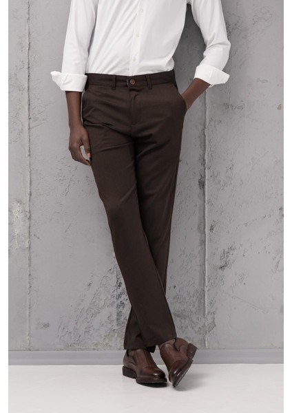 Slimfit Pamuklu Likralı Esnek Mevsimlik Kumaş Pantolon