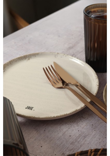 Deep Collection Mottolu Pasta Tabağı 22 cm 6 Adet 22650-55